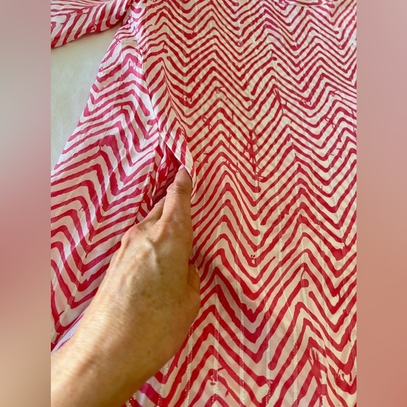 MASAI EASYWEAR Zig Zag Viscose Metallic Threads | Pink Size Small | NWOT - Picture 4 of 12